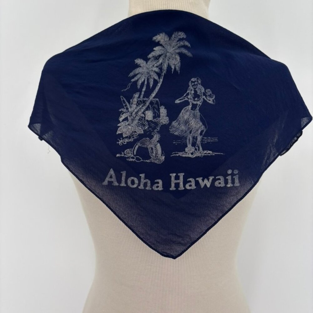Vintage Aloha Hawaii chiffon scarf bandana